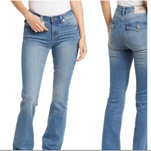 True Religion Billie Jeans Midrise Straight Light Wash Size 28 - Picture 2 of 12